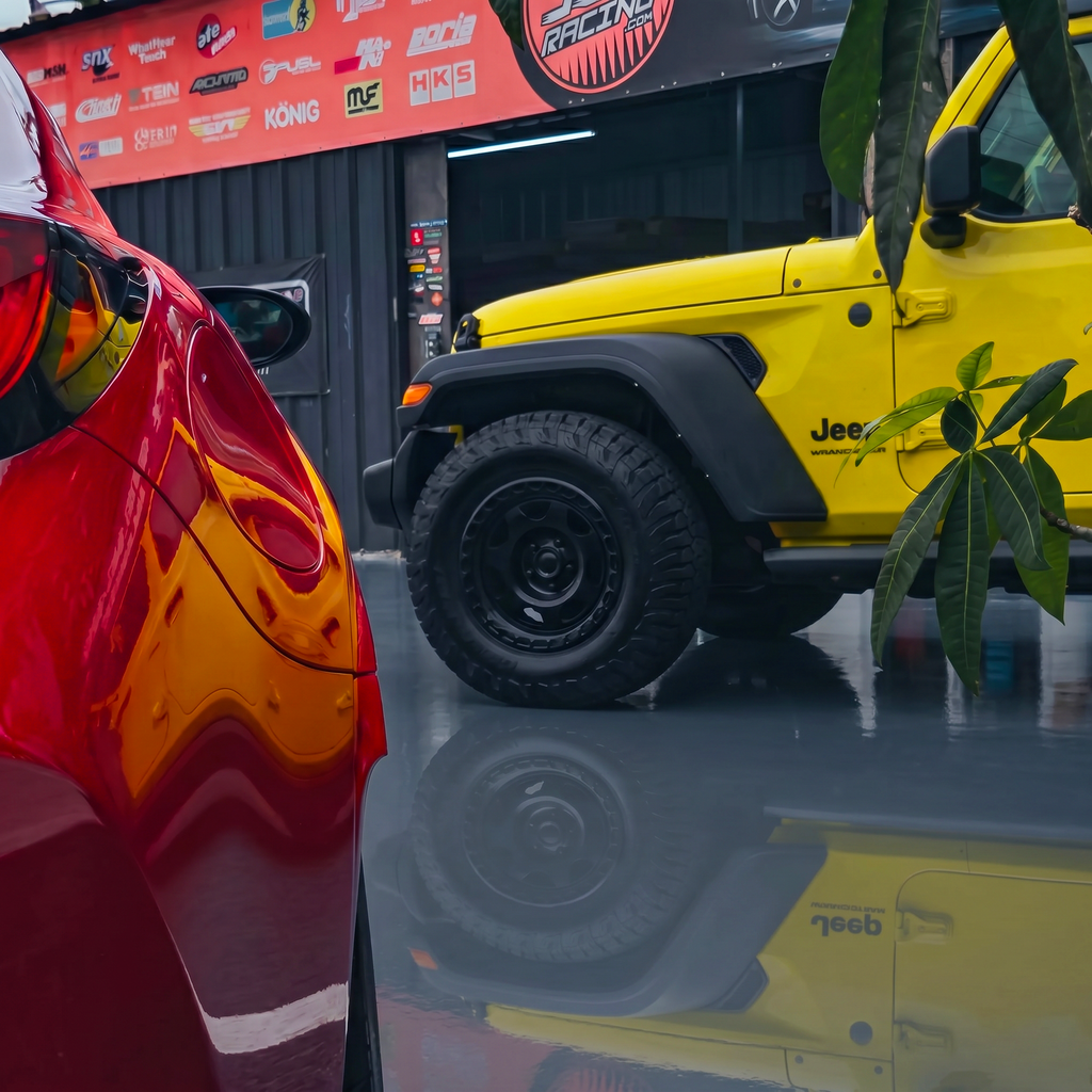 Toyota GR86 2023 y Jeep Wrangler 2023 Arte Digital