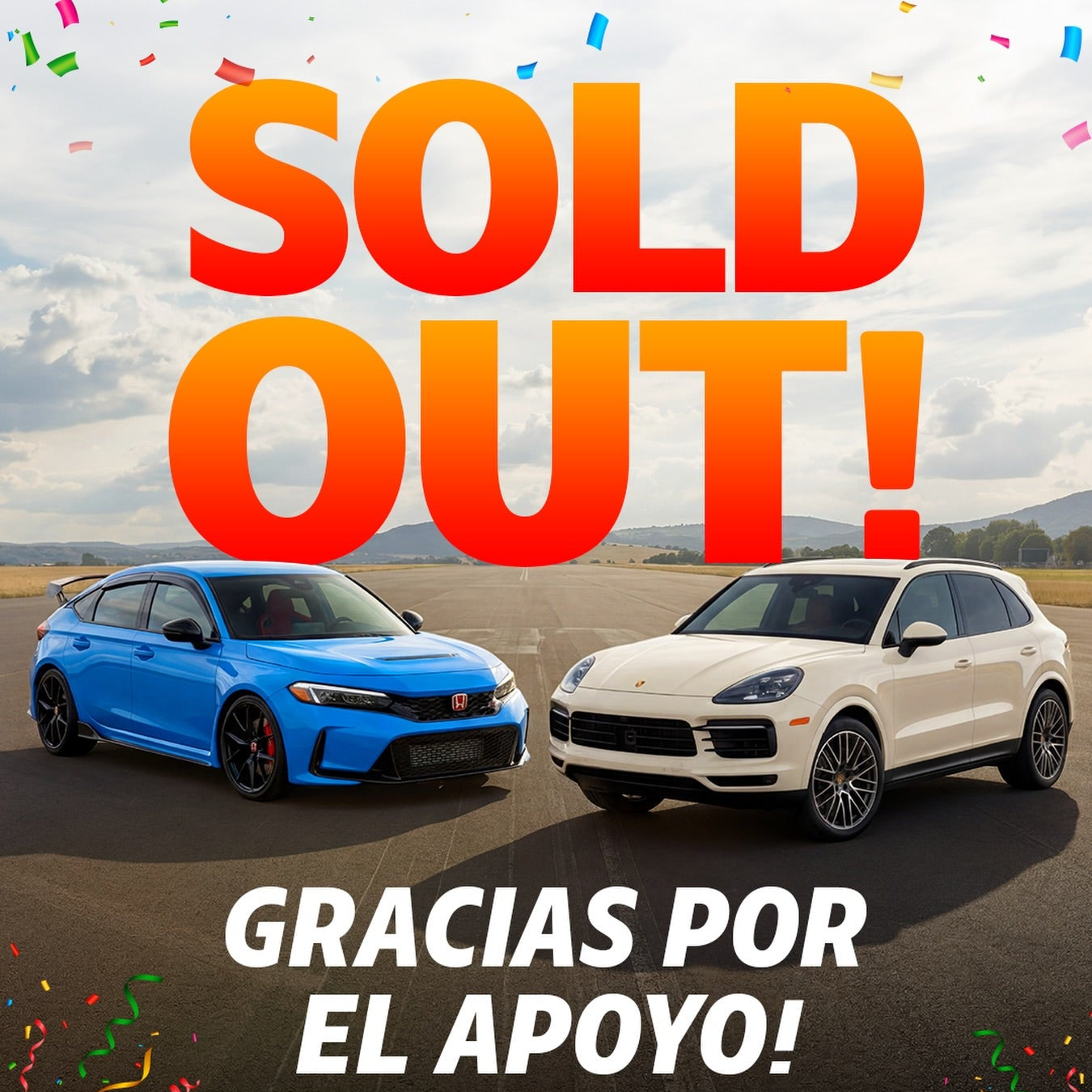 Honda Civic Type R 2024 y o Porsche Cayenne 2023 Arte Digital
